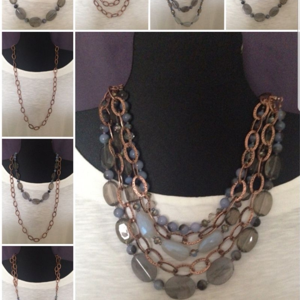 EUC Premier Designs English Rose Convertible Necklace